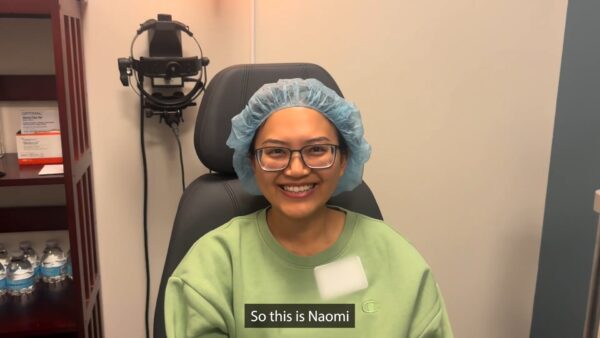 Naomi enjoying clearer vision and freedom from glasses days after LASIK with Dr. Ryan Roberts and Dr. Weltman